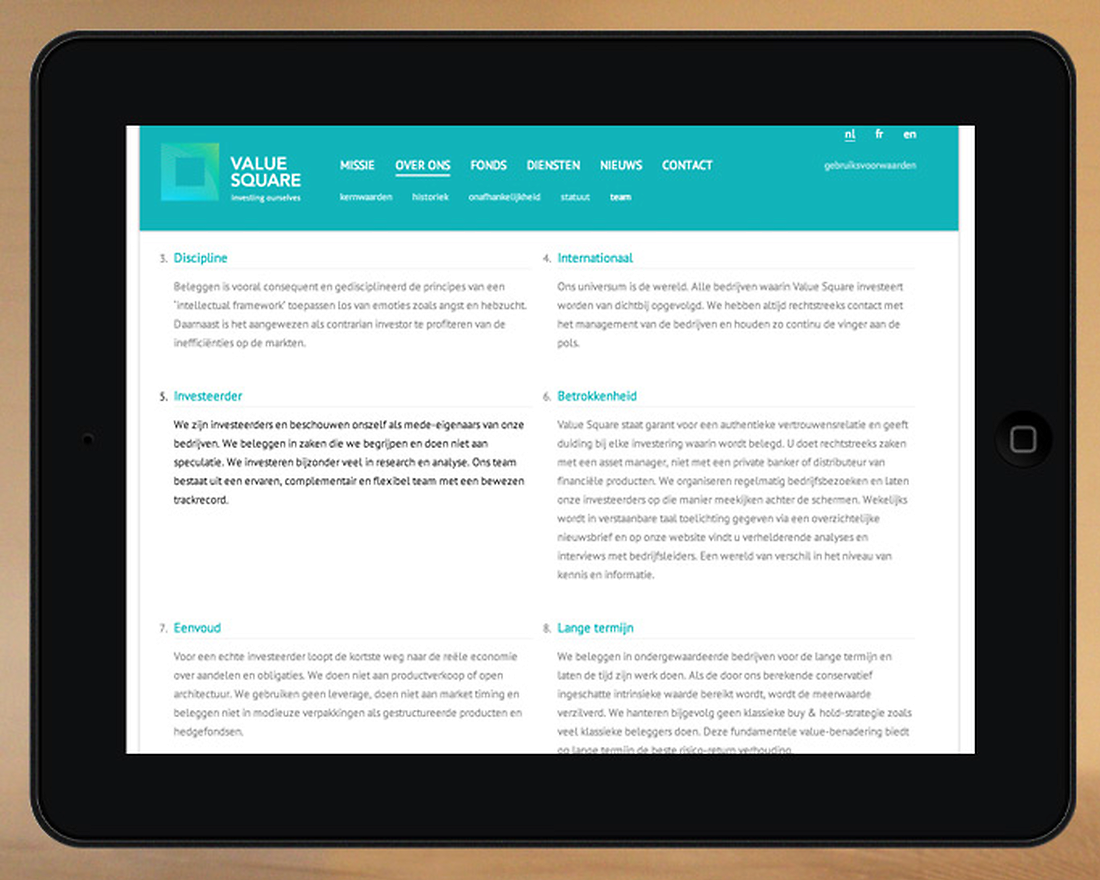 Value Square website 2013